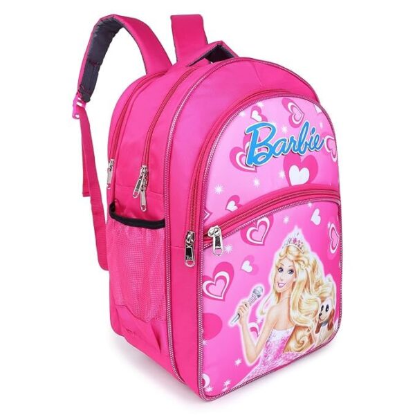 School Bag for Girls, Barbie Doll Printed Design - Image 4