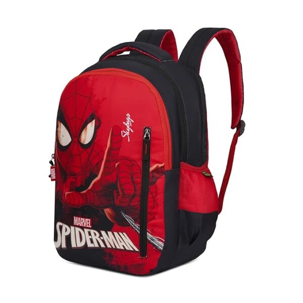 Skybags 30L Printed School Backpack For Kids, 02 Red, (Marvel Spiderman), - Image 2