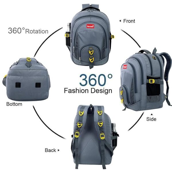 ROZEN School Bag For girls school bags for boys Class 5-10 Large 5 partition 45 L Laptop Collage Office Travel Unisex Backpack - Image 2